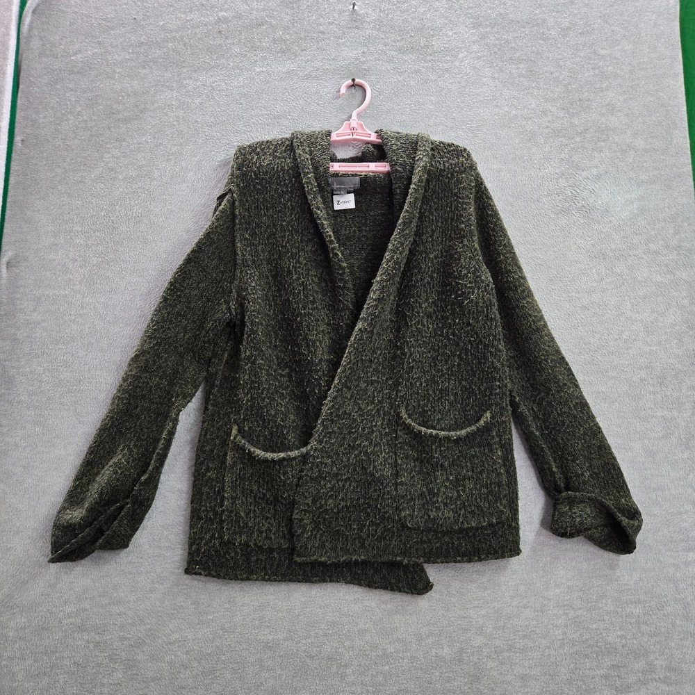 Anthropologie Women Sweater In Holly Small Green Josie Cardigan Open Front